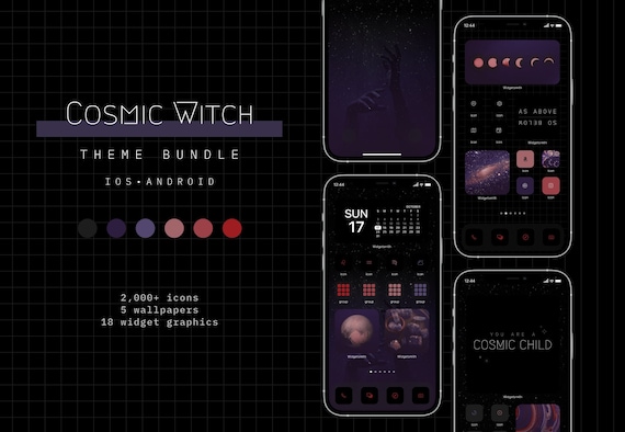 Cosmic Witch Aesthetic Theme for iOS + Android