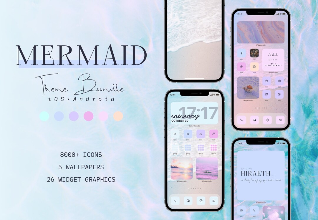 Mermaid Aesthetic Theme for Ios + Android - Etsy