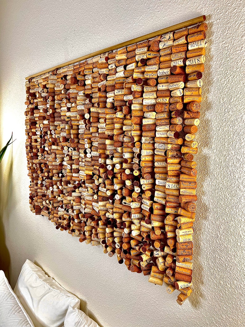 Hanging Cork Wall Art Piece Etsy