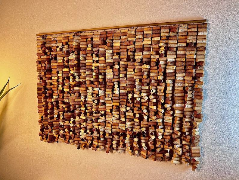 Hanging Cork Wall Art Piece Etsy