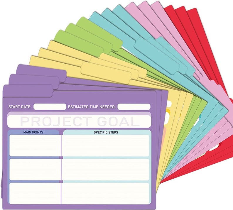18 Pack Project File Folders With Tabs Etsy