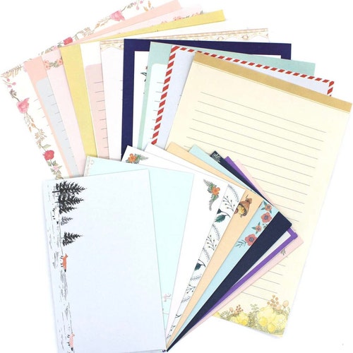 60PCS Stationary Paper and Envelopes Set Etsy