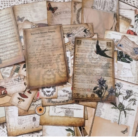 Vintage Aesthetic Scrapbook Stickers Etsy