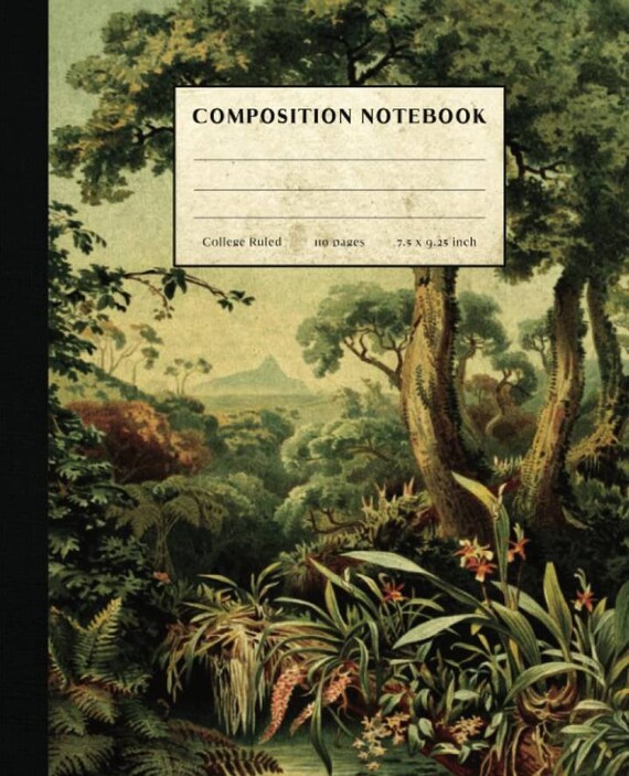 Vintage Style Botanical Composition Notebook Etsy 日本