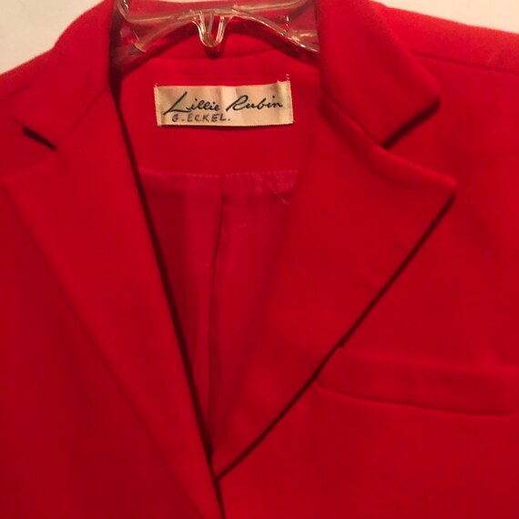 Lillie Rubin Vintage Red Blazer - image 3