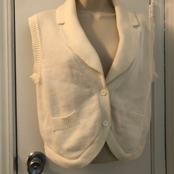 Shenanigans Women White Sweater Vest