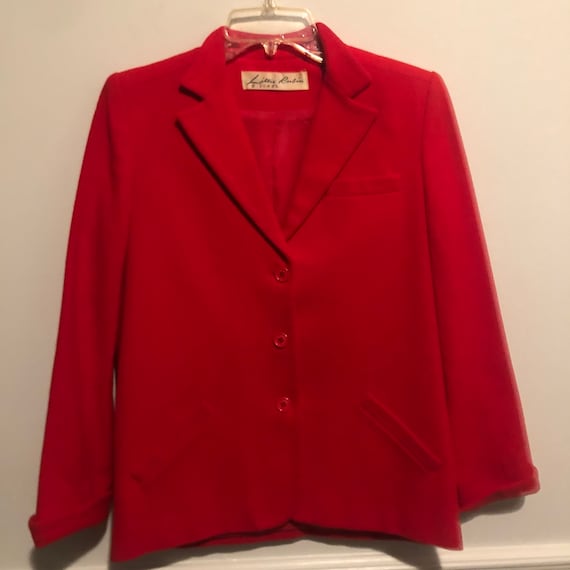 Lillie Rubin Vintage Red Blazer - image 1