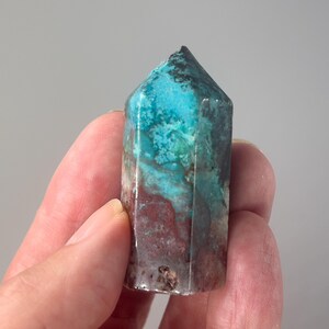 Chrysocolla mini tower from Peru