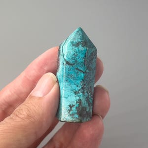 Chrysocolla mini tower from Peru