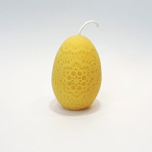 Beeswax Lace Egg Candle