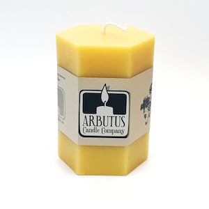 Beeswax Hexagon Pillar Candle
