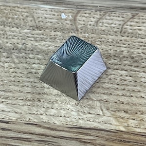 Radial Pattern Cherry profile Artisan Escape Keycap – Mirror-Polished Metal Keycap for Mechanical Keyboards