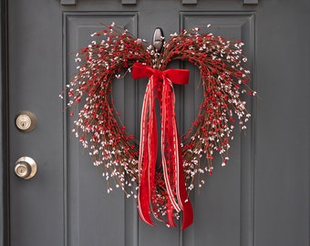 Heart Shaped Wreath with Ribbons