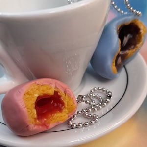 Polymer clay keychain in the shape of sweets