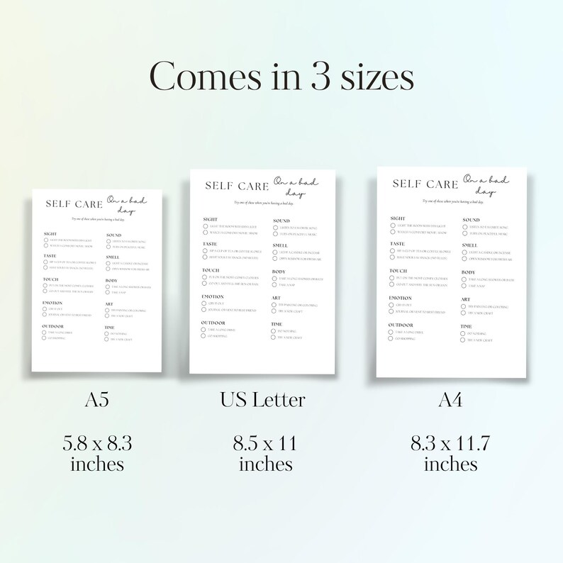 Self Care Planner Bundle - Printable & Fillable PDF | Mental Health and ...