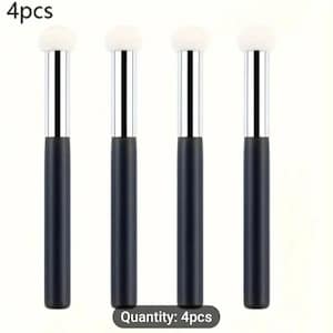 May include: Set of four black makeup brushes with white sponge tips. The brushes are arranged in a row, with the text "4pcs" and "Quantity: 4pcs" visible below the brushes.
