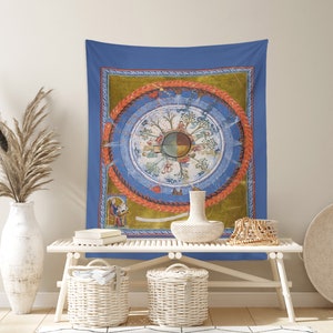 Cycle of the Seasons Hildegard von Bingen Wall Tapestry