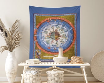 Cycle of the Seasons Hildegard von Bingen Wall Tapestry