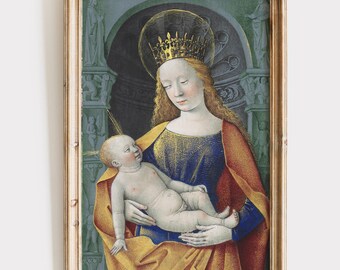 O Intemerata Art Print | Madonna and Child 15th Century Medieval Illumination
