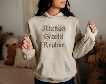 Archangel Hoodie (Unisex) | Saints Michael, Gabriel, Raphael | Traditional Catholic Sweatshirt for Men, Women, Teens