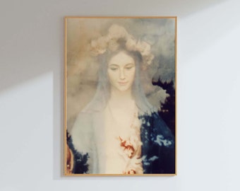 Miraculous Photograph Of The Blessed Virgin Mary Art Print | Mother Mary Picture | Our Lady of the Rosary Wall Art