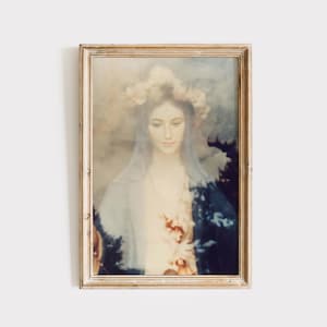 Wonderbaarlijke foto van de Heilige Maagd Maria Giclée-kunstdruk