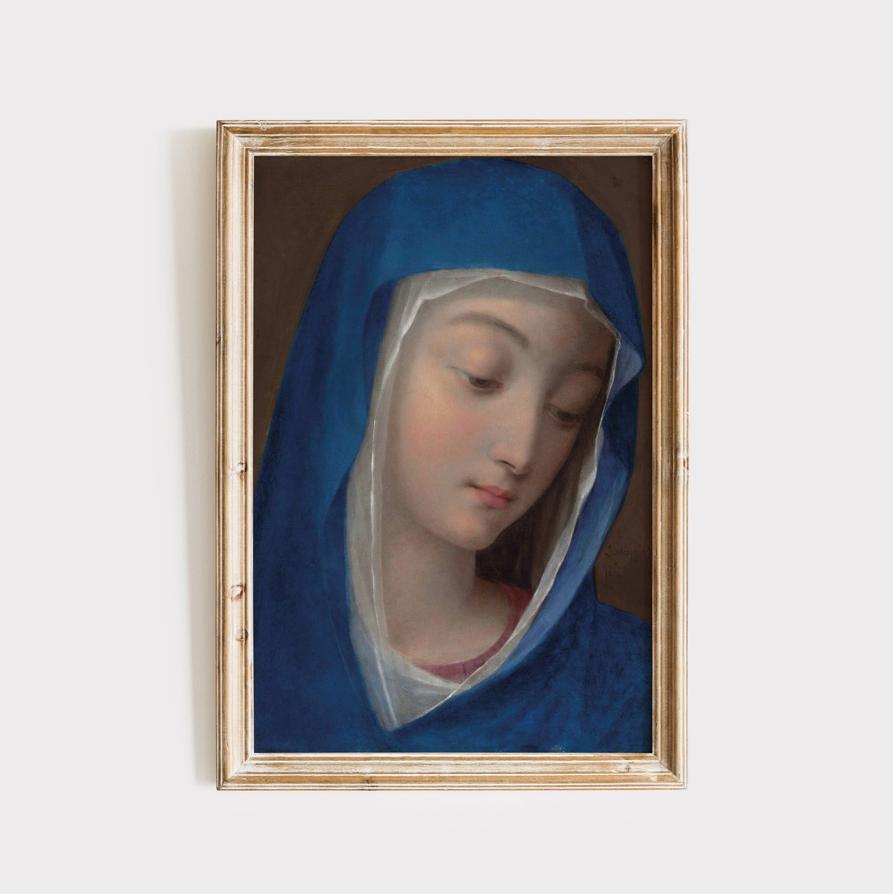 The Blessed Virgin Mary Art Print | Scipione Pulzone | Blue Mother Mary Painting | Traditional Catholic Art
