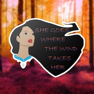 Pocahontas Vinyl Sticker | Disney Pocahontas Sticker | Disney Princess Party Favor Gift | Disney Inspired Decal | Disney Princess Sticker |
