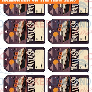 Digital Download Disney Fantasy Gift Tag | Fish Extender Tag | DCL Fantasy Gift Tag |Halloween on the High Seas Gift Tag | Halloween Cruise