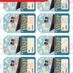 Digital Download Disney Wish Gift Tag | Fish Extender Gift Tag | DCL Wish Gift Tag | Pixie Dusting Gift Tag | Downloadable DCL Gift Tag |