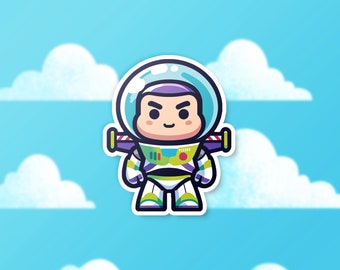 Chibi Buzz Lightyear Vinyl Sticker - Toy Story Inspired