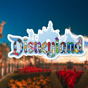 Disneyland Inspired Vinyl Sticker | Theme Park | Disney Scrapbooking | Disneyland Fan Gift | Disneyland Party Favor Gift | Vinyl Wall Decal