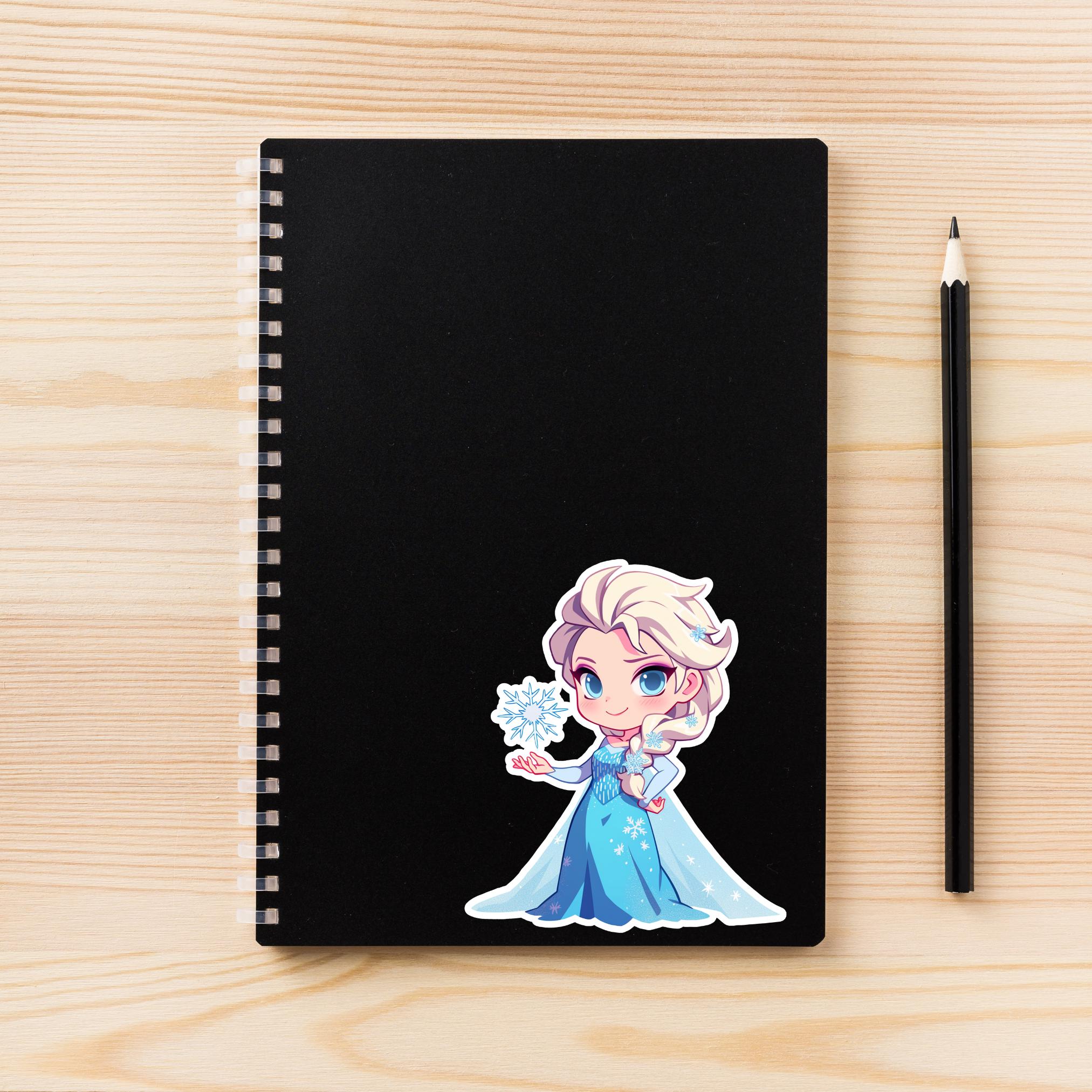 Elsa Frozen Chibi Vinyl Sticker | Disney Wall Decal - Etsy