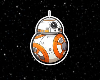 BB-8 Star Wars Droid Sticker: Durable Vinyl Decal