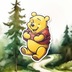 Winnie the Pooh Vinyl Sticker | Pooh Bear Disney Sticker Decal | Vinyl Wall Sticker | Winnie the Pooh Scrapbook | Nursery Decor