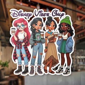 Disney Princess Inspired Sticker | Disney Scrapbooking Princess Sticker | Princess Themed Party Favor Gift | Princess Themed Journal Decor