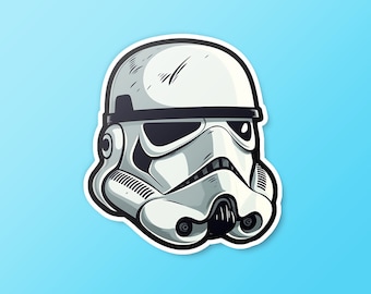 Star Wars Stormtrooper Helmet Vinyl Sticker: Sci-Fi Decal