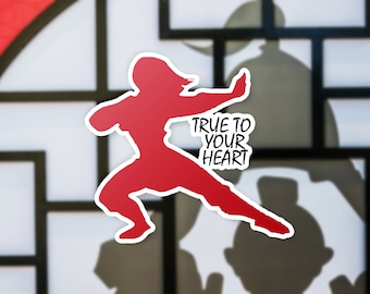 Mulan Inspired Silhouette Vinyl Sticker | Disney Warrior Princess