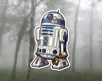 Star Wars Droid Sticker | Vinyl Stickers | Star Wars R2D2 Droid Sticker | Star Wars Sticker | Cartoon Droid | Party Favor Star Wars Gift