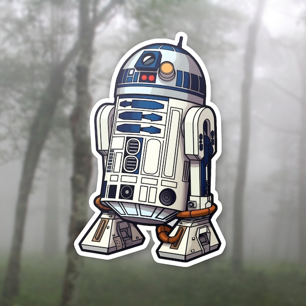 Star Wars Droid Sticker | Vinyl Stickers | Star Wars R2D2 Droid Sticker | Star Wars Sticker | Cartoon Droid | Party Favor Star Wars Gift