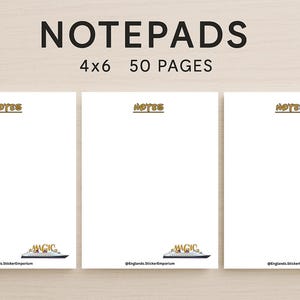 Disney Cruise Line Magic Ship Notepad Bundle | 4x6" Stationery