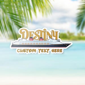 Customizable Disney Destiny Cruise Ship Magnet | DCL Stationery | Disney Cruise Line Gift | DCL Vacation Magnet | Fish Extender Gift |