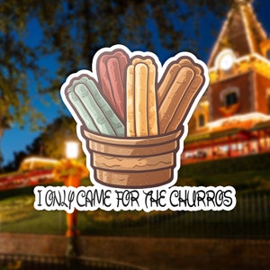 Funny Disney Churro Sticker | Water Resistant Disney Decal | Disney Food Decal Sticker | Disney Churro Sticker | Disney Themed Sticker Decal