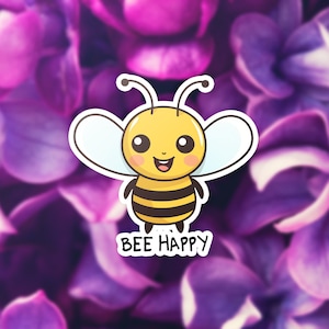 Cute Cartoon Bee Sticker | Bee Sticker | Cute Cartoon Animal Sticker | Wall Sticker Decal | Funny Bee Sticker | Scrapbook Bee Sticker