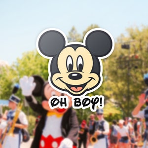 Cute Mouse Vinyl Sticker | Disney Themed Scrapbook Sticker | Cute Theme Park Sticker | Mickey Themed Party Favor Gift |
