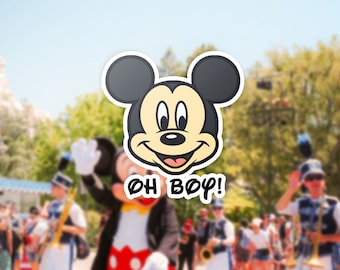 Cute Mickey Mouse Inspired Vinyl Sticker | Disney Theme Park, Water Resistant