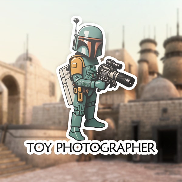 Bounty Hunter Sticker | Toy Photographer | Action Figure Sticker | Sticker Print | Vinyl Sticker | Star Wars | Star Wars Sticker | Boba Fett