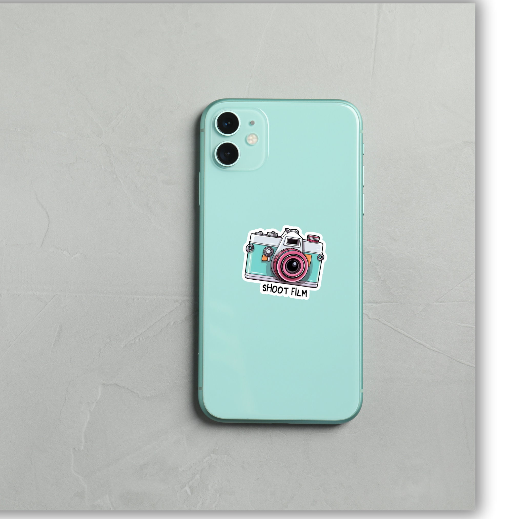 Retro Film Camera Sticker: "shoot Film" Vinyl Decal - Etsy