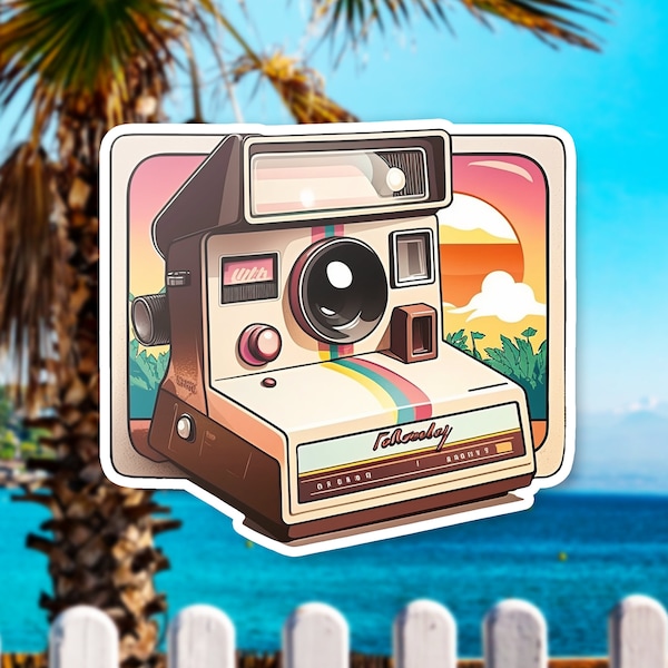 Polaroid Camera Sticker | Photography Sticker | Camera Scrapbook Sticker | Retro Scrapbook Sticker | Vinyl Sticker | Photographer Gift Idea