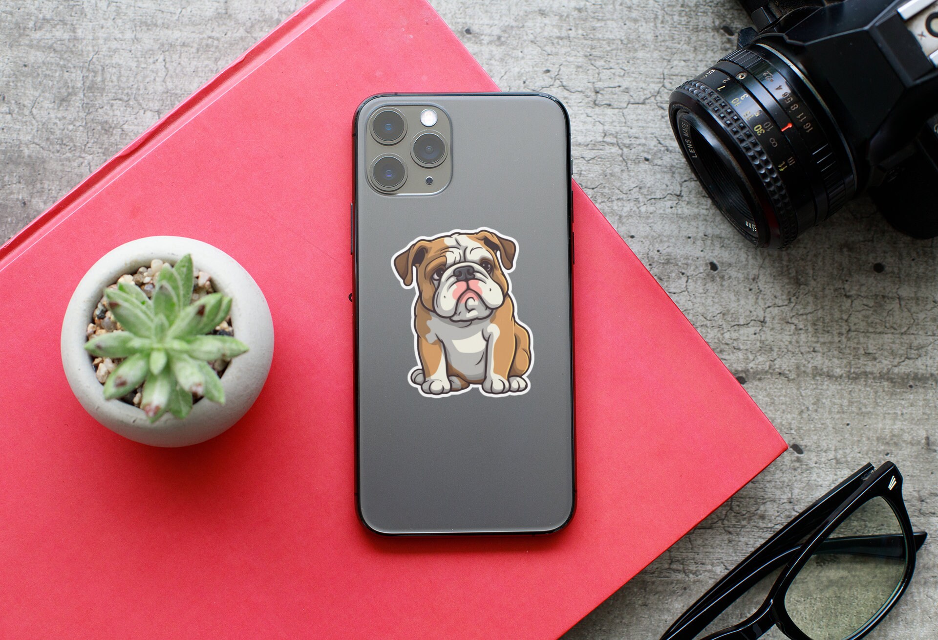 English Bulldog Sticker | Vinyl Decal, Pet Lover Gift - Etsy